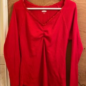 NWOT Red Old Navy Thermal Top